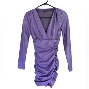 Zara faux leather dress